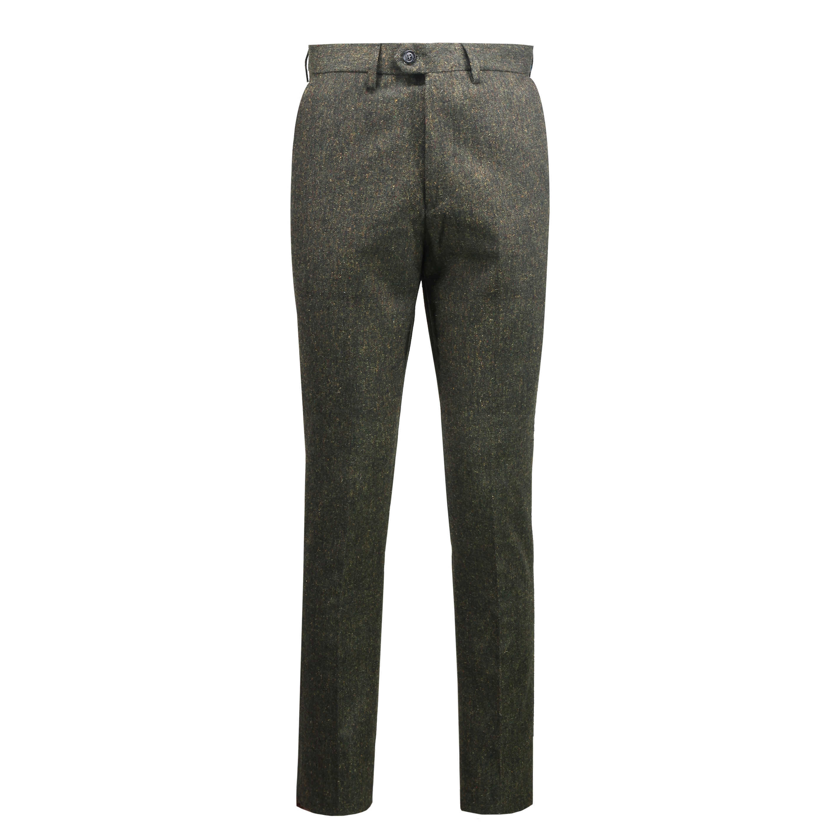Tweed 3 Piece Suit for Mens Vintage Green Herringbone 1920s